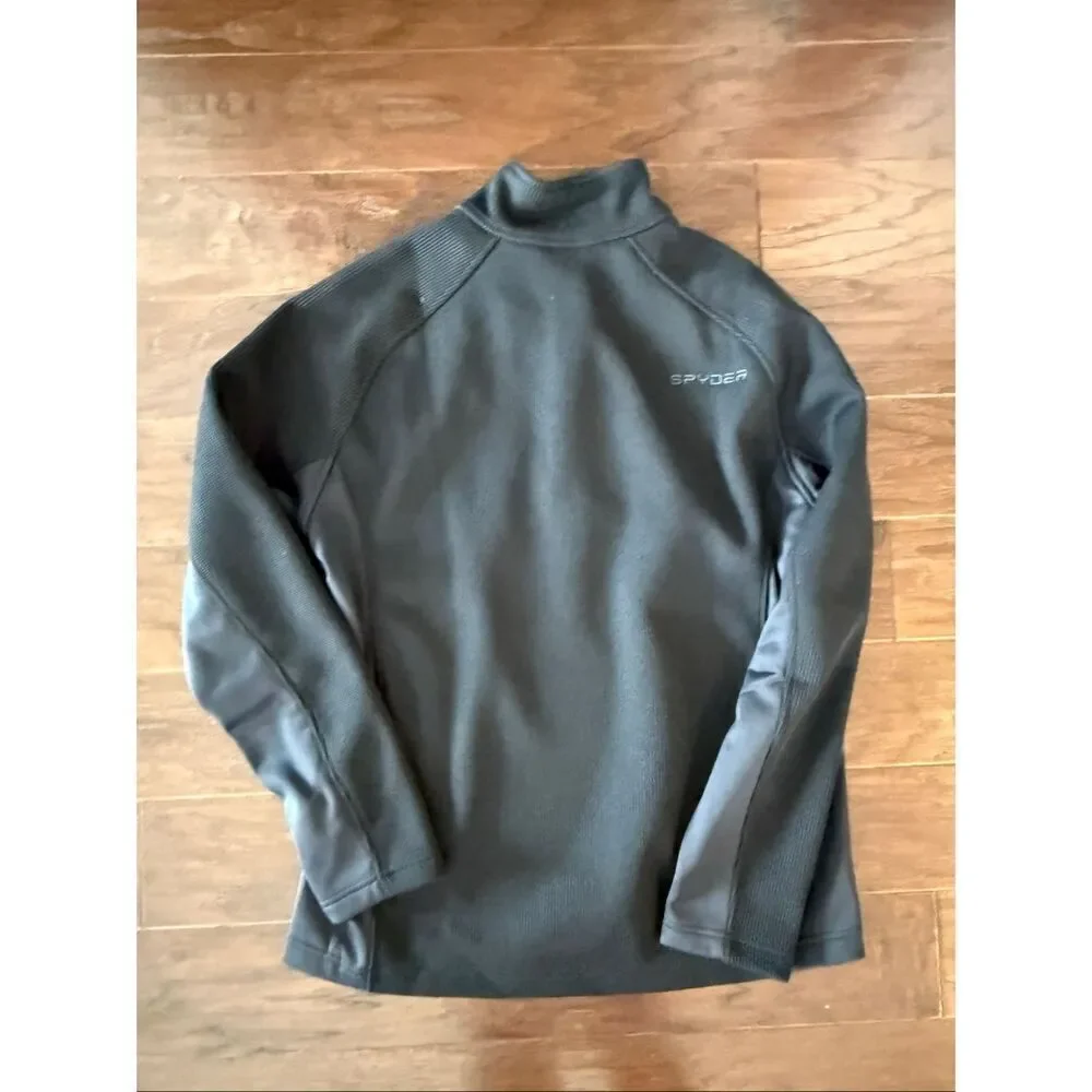 Spyder NEW Black Quarter Zip Long Sleeve XL